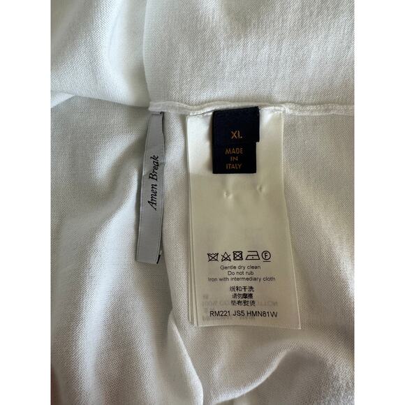 Louis Vuitton White & Green Vuitton Intarsia T-Shirt - Picture 4 of 8